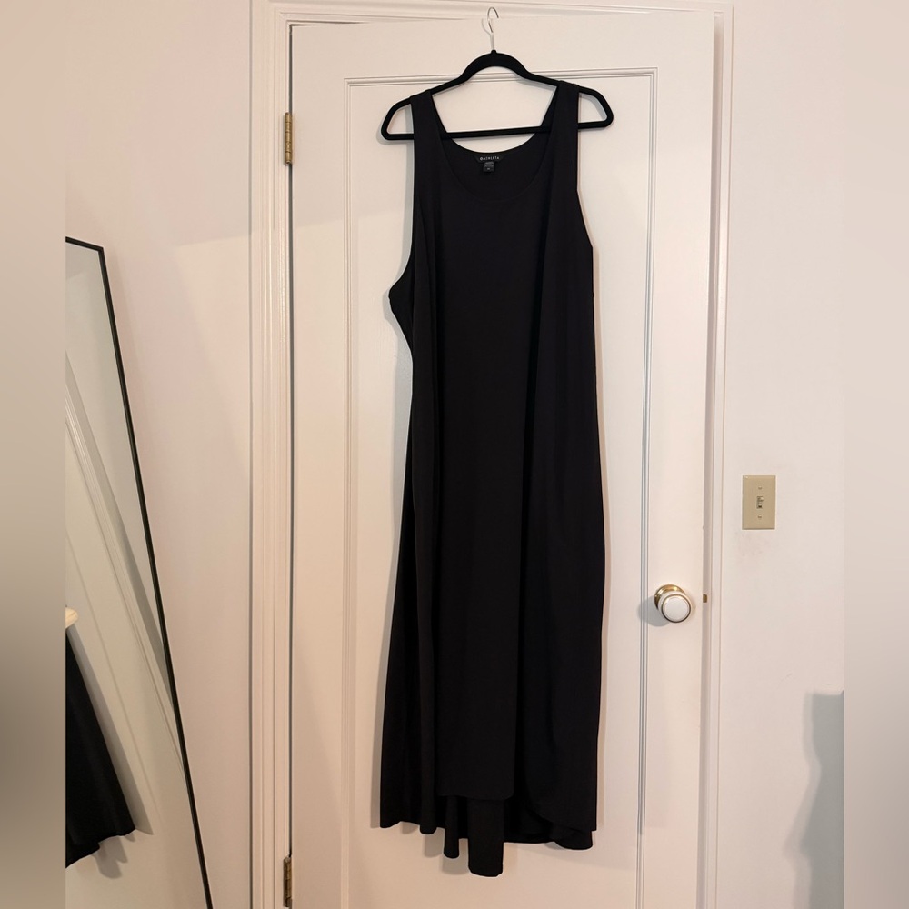Athleta Presidio Maxi Dress - Black Racerback with Pockets
